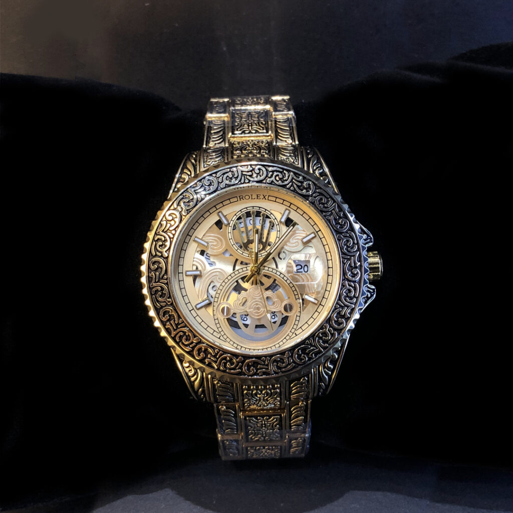 Luxury Engraved Skeleton Watch